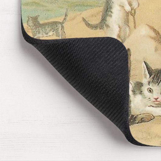 "Katten op het strand "  Mousepad Muismat (Hoek)