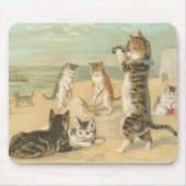 "Katten op het strand "  Mousepad Muismat (Voorkant)