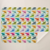 Katten op het strand sherpa deken (Voorkant (horizontaal))