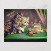 katten op jaardag — Vernissen| BRIEFKAART (Voorkant)