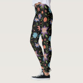 Katten op kleurrijke bloemen leggings (Links)