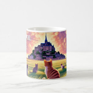 Katten op Mont Saint-Michel Frankrijk Koffiemok