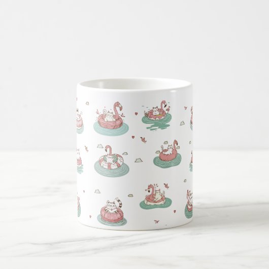 Katten op opblaasbare ringen Mok (Center)