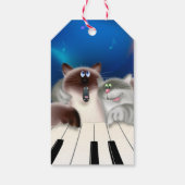 Katten op Piano Cadeaulabel (Achterkant)