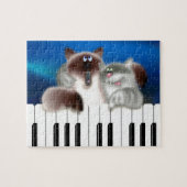 Katten op Piano Legpuzzel (Horizontaal)