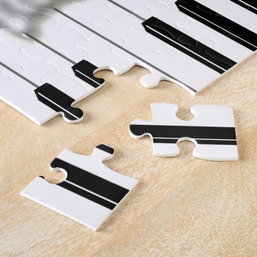 Katten op Piano Legpuzzel (Zijkant)