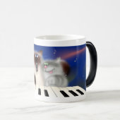 Katten op Piano Magische Mok (Voorkant rechts)