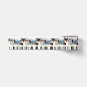 Katten op Piano Satijnen Lint (Voorkant)