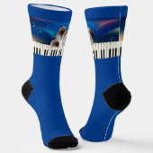 Katten op Piano Sokken (Gebogen)