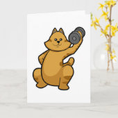 Katten op schouder training met Dumbbell Kaart (Gele Bloem)