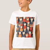 Katten op shirt (Voorkant)