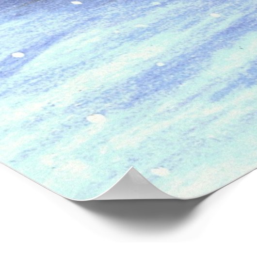 Katten op Sleigh 444 Winter Poster (Hoek)