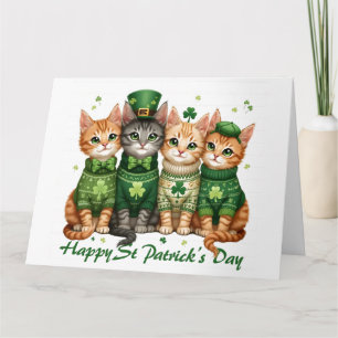 Katten op St. Patrick's Dag Kaart