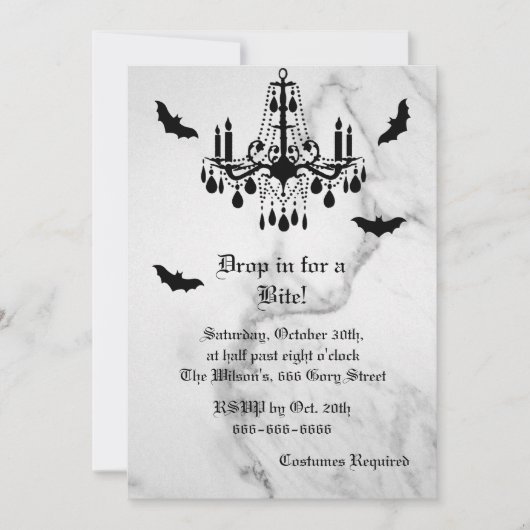 Katten op uitnodiging van Marble Halloween (Voorkant)