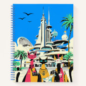 Katten op vakantie Bezoek het Future Journal Notitieboek (Voorkant)