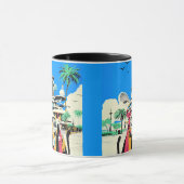 Katten op vakantie bezoeken de toekomst mok (Midden)