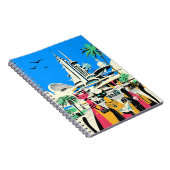 Katten op vakantie bezoeken de toekomst notitieboek (Rechterzijde)