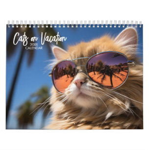 Katten op vakantie kalender