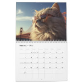 Katten op vakantie kalender (Feb 2027)