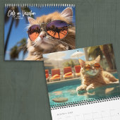 Katten op vakantie kalender