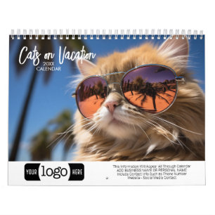 Katten op vakantie - Logo toevoegen voor zakelijk Kalender
