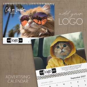 Katten op vakantie - logo toevoegen voor zakelijk kalender