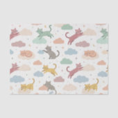 Katten op Wolken Schattig Tissuepapier (Voorkant)