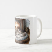 Katten Open Haard Kerstmis Koffiemok (Voorkant rechts)