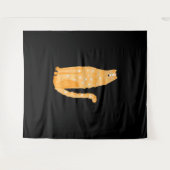 Katten Oranje Wandkleed (Voorkant (horizontaal))