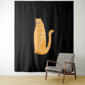 Katten Oranje Wandkleed (In situ)