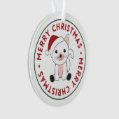 Katten Ornament met kerstwinterwintersneeuw (voorkant)