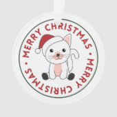 Katten Ornament met kerstwinterwintersneeuw (voorkant)