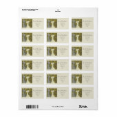 Katten Oud Goud Tweetal Adreslabel Etiket (Full Sheet)