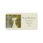 Katten Oud Goud Twezoomenadreslabel Etiket (Voorkant)