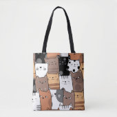 Katten over de Canvas tas (Voorkant)