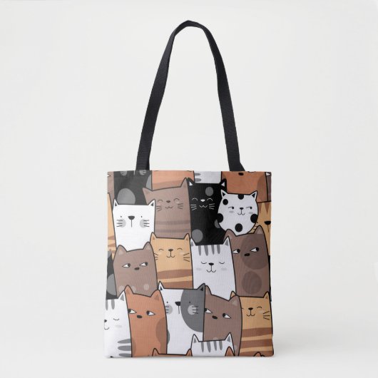 Katten over de Canvas tas (Voorkant)