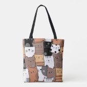 Katten over de Canvas tas (Achterkant)