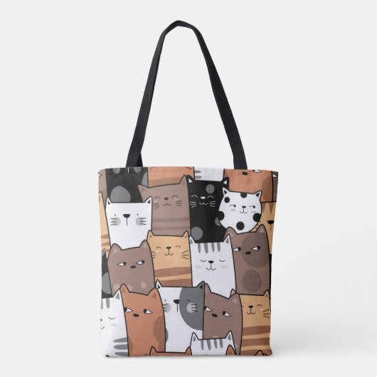 Katten over de Canvas tas (Achterkant)