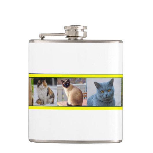 Katten overal heupfles (Voorkant)