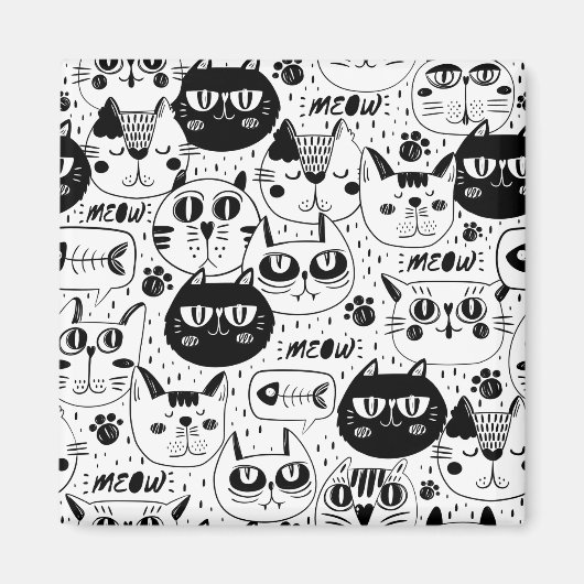 Katten overal magneet (Voorkant)