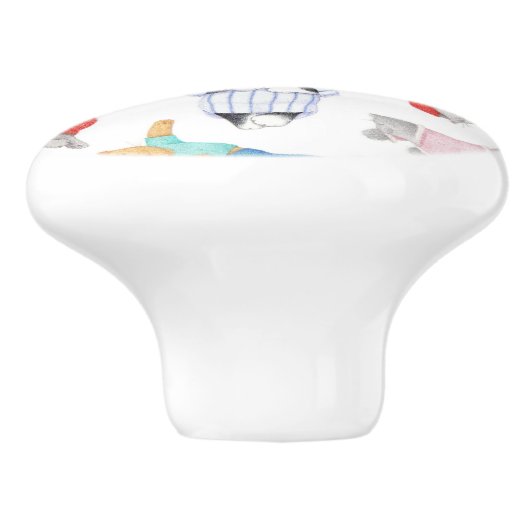 KATTEN PAJAMAS Ceramic Drawer Knob Keramische Knop (Zijkant)