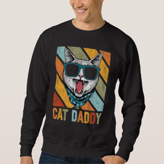 Katten Papa Hipster Vintage 1 Trui (Voorkant)