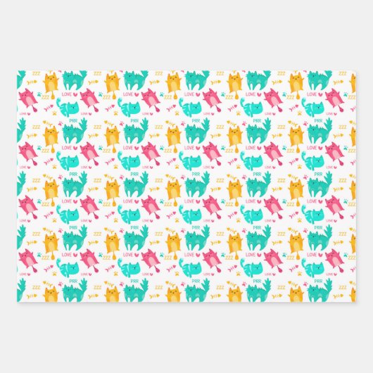 Katten: papierbladen voor onmiddellijke verpakking inpakpapier vel (Voorkant 3)