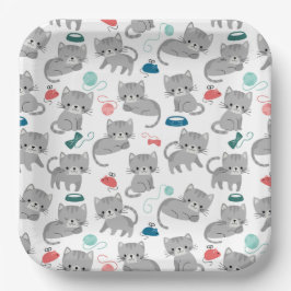 Katten papieren borden, Kitty Kitten Feest Bordje