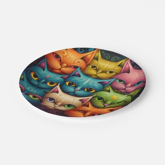 Katten Papieren Bordje (Gekanteld)