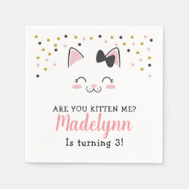 Katten papieren servetten