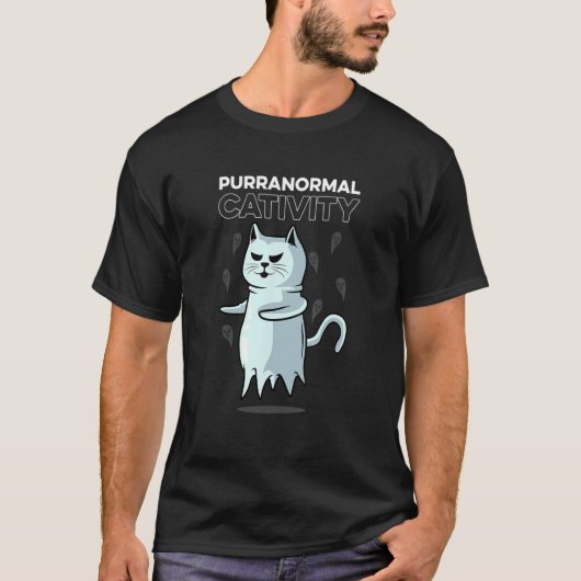 Katten Paranormale Activiteiten Kat T-shirt (Voorkant)