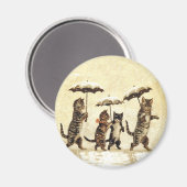  katten paraplu sneeuw magneet (Voorkant / Achterkant)