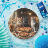 Katten Party Pizza Night, Papieren Bordje (Feest)