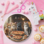 Katten Party Pizza Night, Papieren Bordje (Feest)
